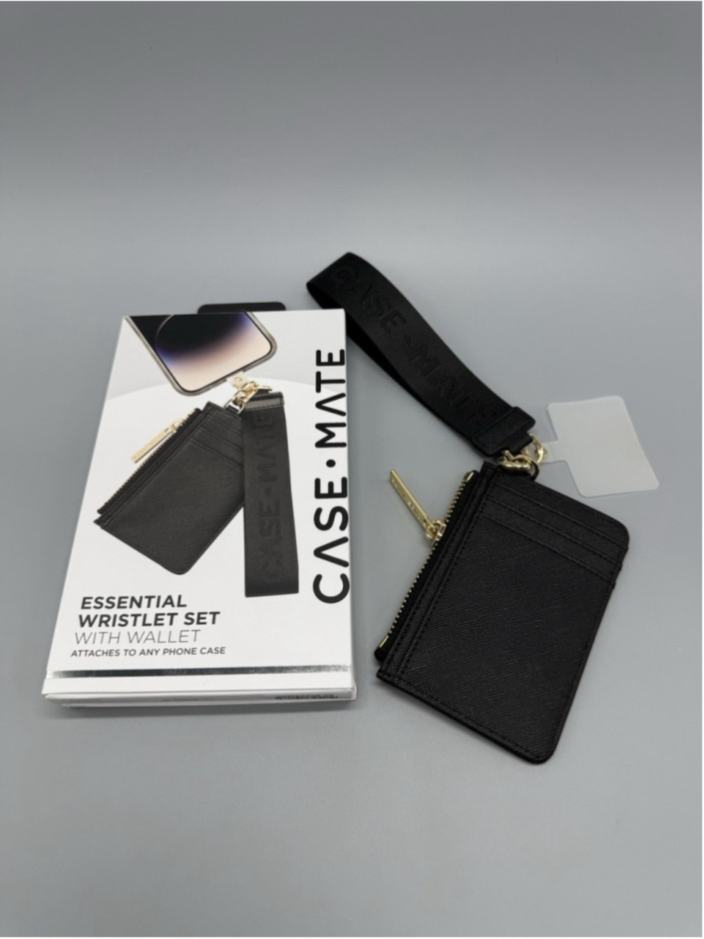 case-mate Black Wristlet Card Wallet with Detachable Strap